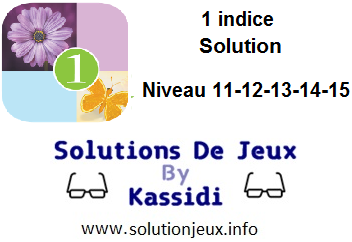 1 indice solution niveau 11-12-13-14-15