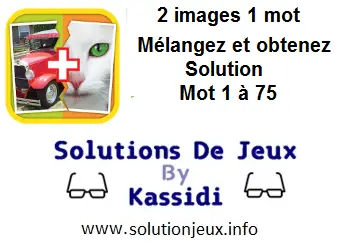 2 images 1 mot mélangez et obtenez solution niveau 1 a 75