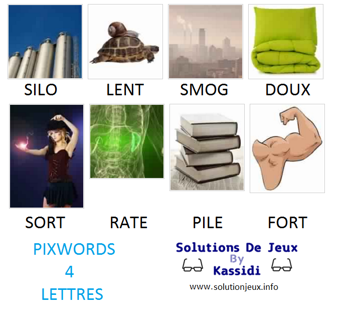 Pixwords solutions mots à 4 lettres – suite 8