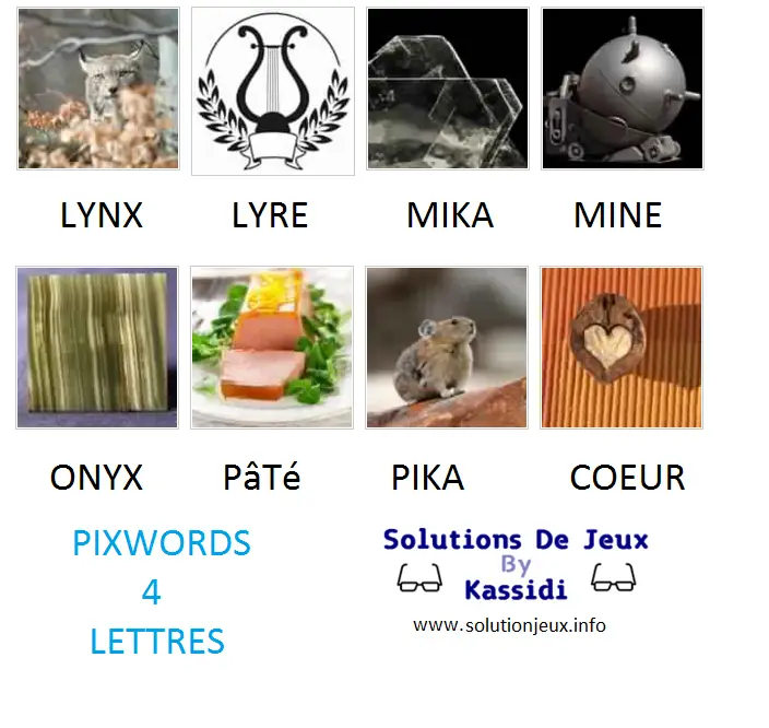 Pixwords solutions mots à 4 lettres – suite 14