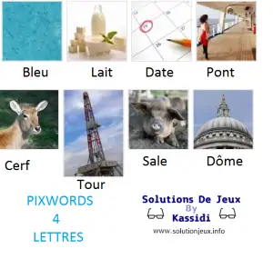 Pixwords solutions mots à 4 lettres info 4