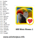 solution 600 mots niveau 1