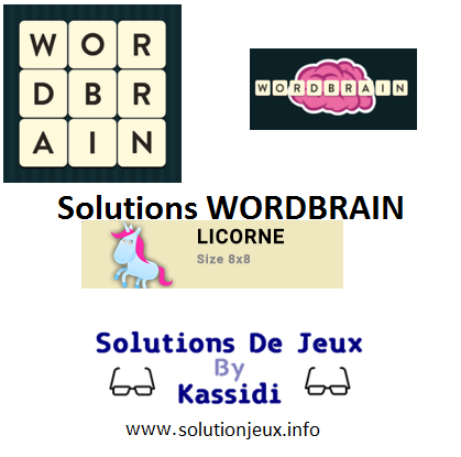 36 wordbrain licorne solutions