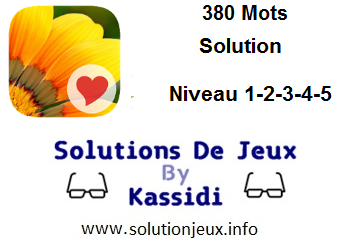 380 Mots niveau 1-2-3-4-5 solution