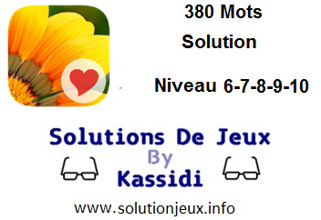 380 Mots niveau 6-7-8-9-10 solution