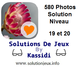 580 Photos Solution Niveau 19 et 20