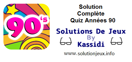 Quiz Années 90 solution tous les packs