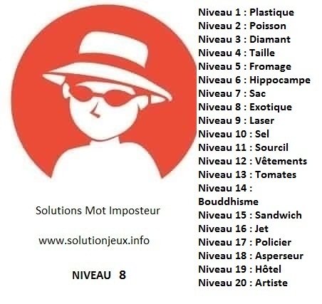 Solution-Mot-Imposteur - Niveau 8