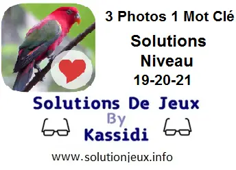 Solutions 3 photos 1 mot clé 19-20-21